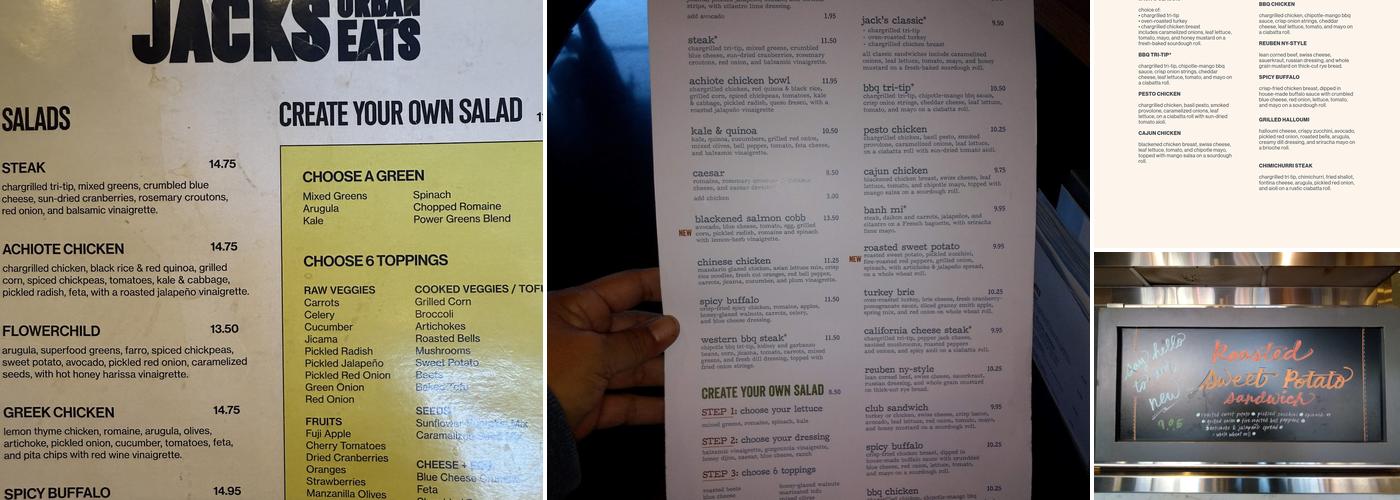 Jack's Urban Eats Menu