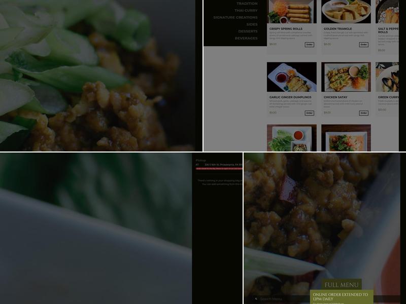 Jasmine Rice Thai Restaurant Rittenhouse Menu