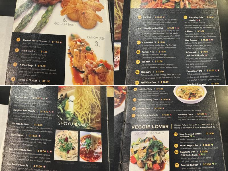 Jasmine Thai Valencia Menu