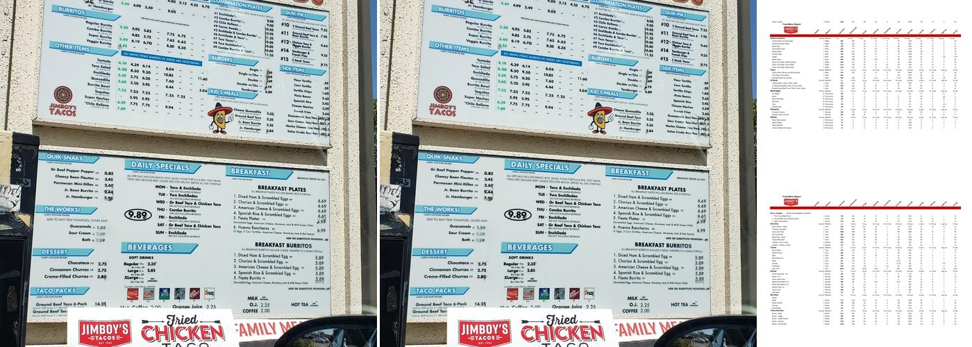 Jimboy's Tacos Menu
