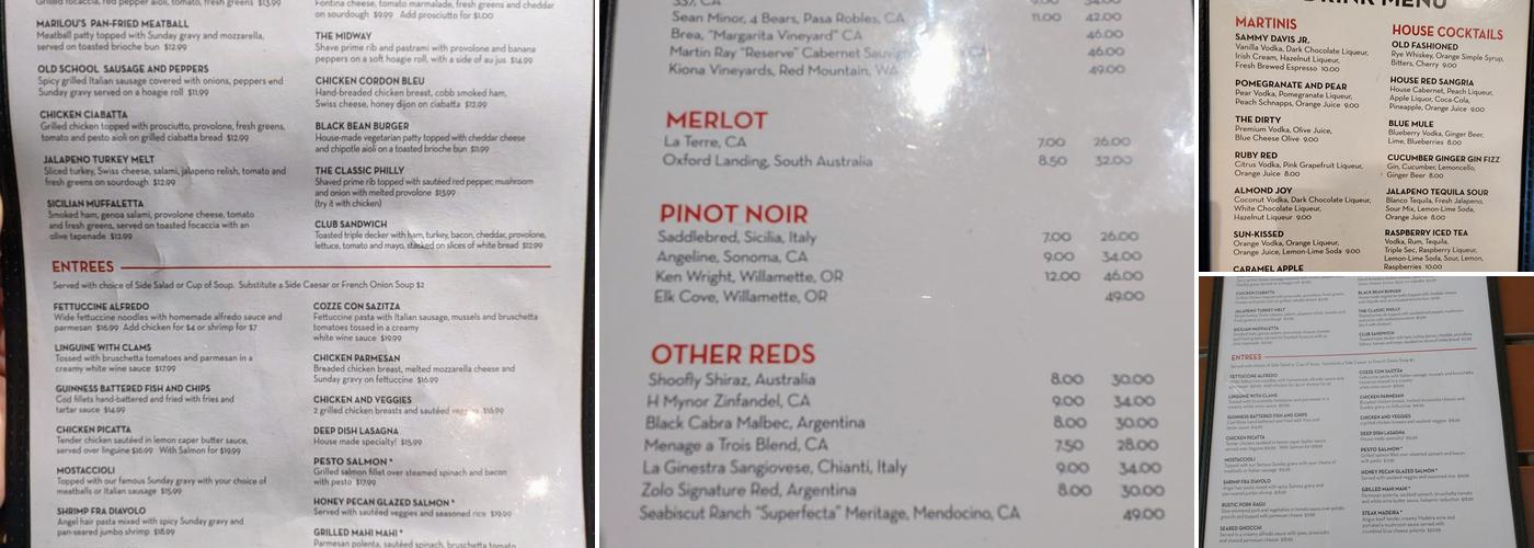 Jimi D'S Menu
