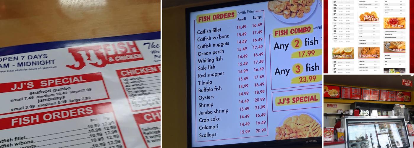 JJ Fish & Chicken Menu