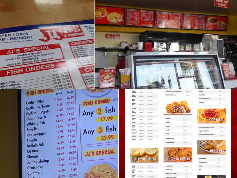 JJ Fish & Chicken Menu