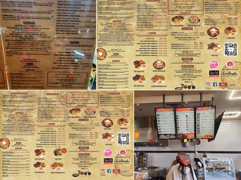 Joe's Falafel Menu