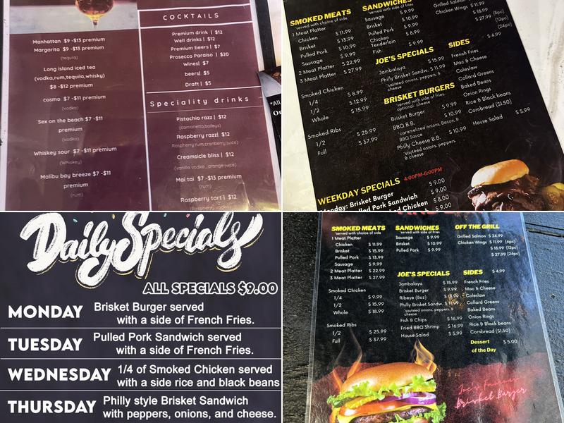 Joe's Grill & Bar Menu