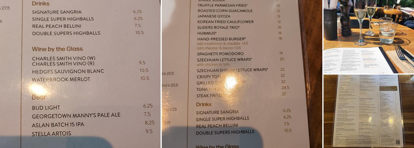 JOEY University Village Menu