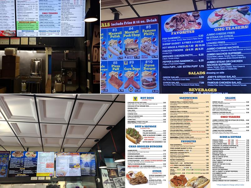 Joey's Red Hots, Morgan Park Menu