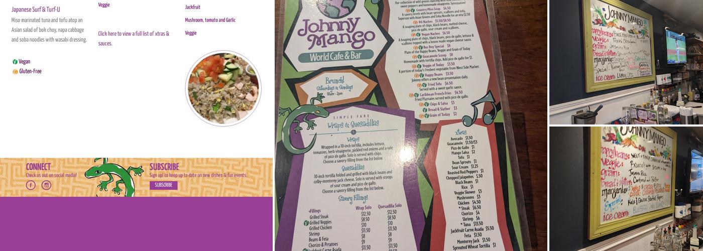 Johnny Mango Menu