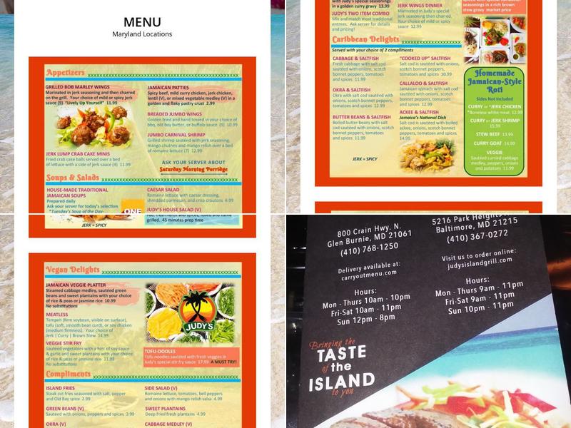 Park Heights Menu
