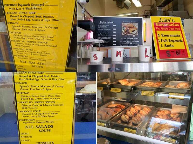 Julia's Empanadas Menu