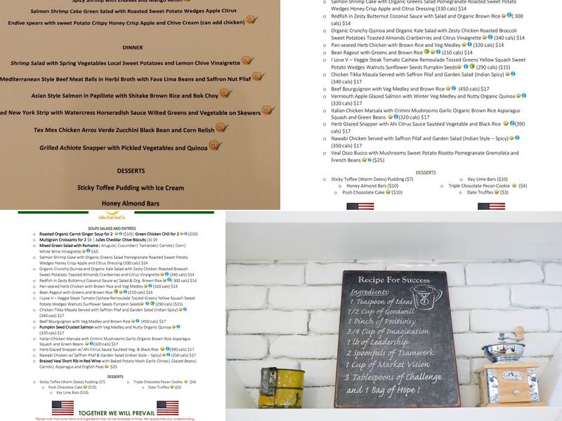 Julles Posh Food Co. LLC Menu