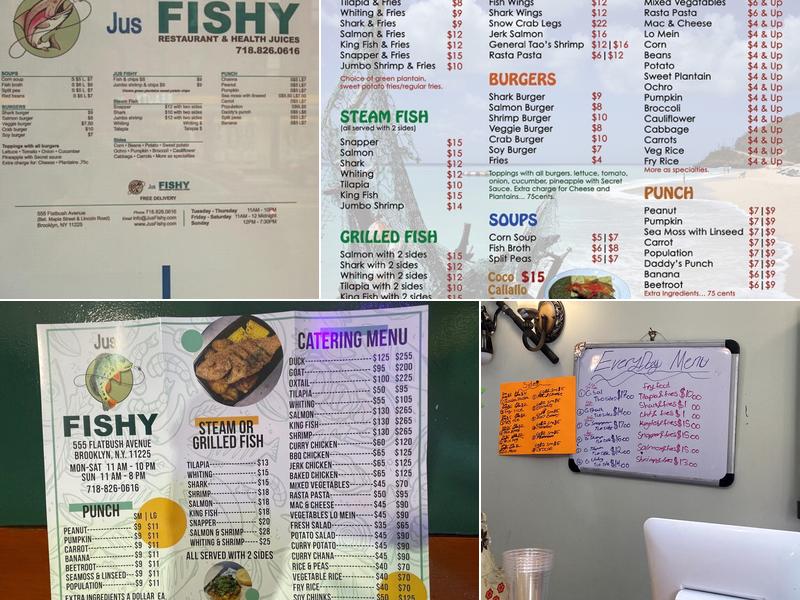 Jus Fishy Menu