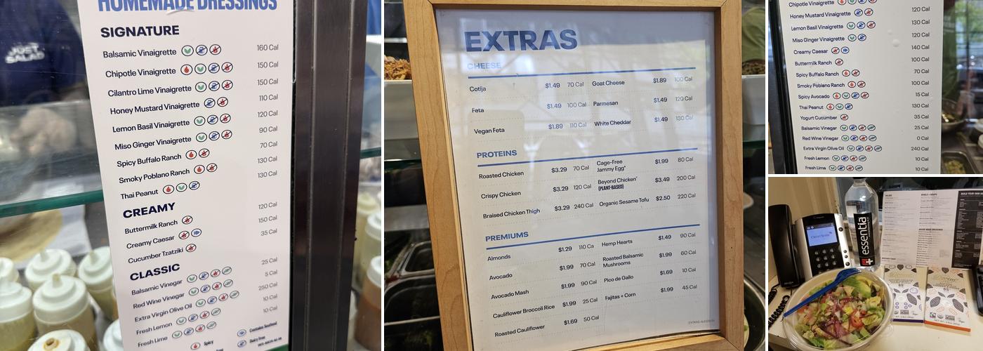 Just Salad Menu
