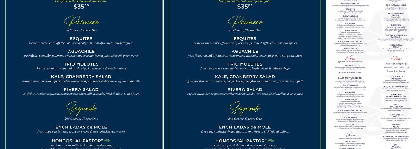 Kahlo Menu