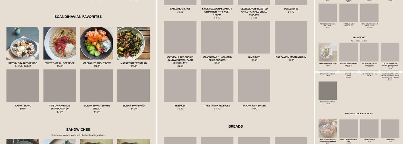 Kantine Menu