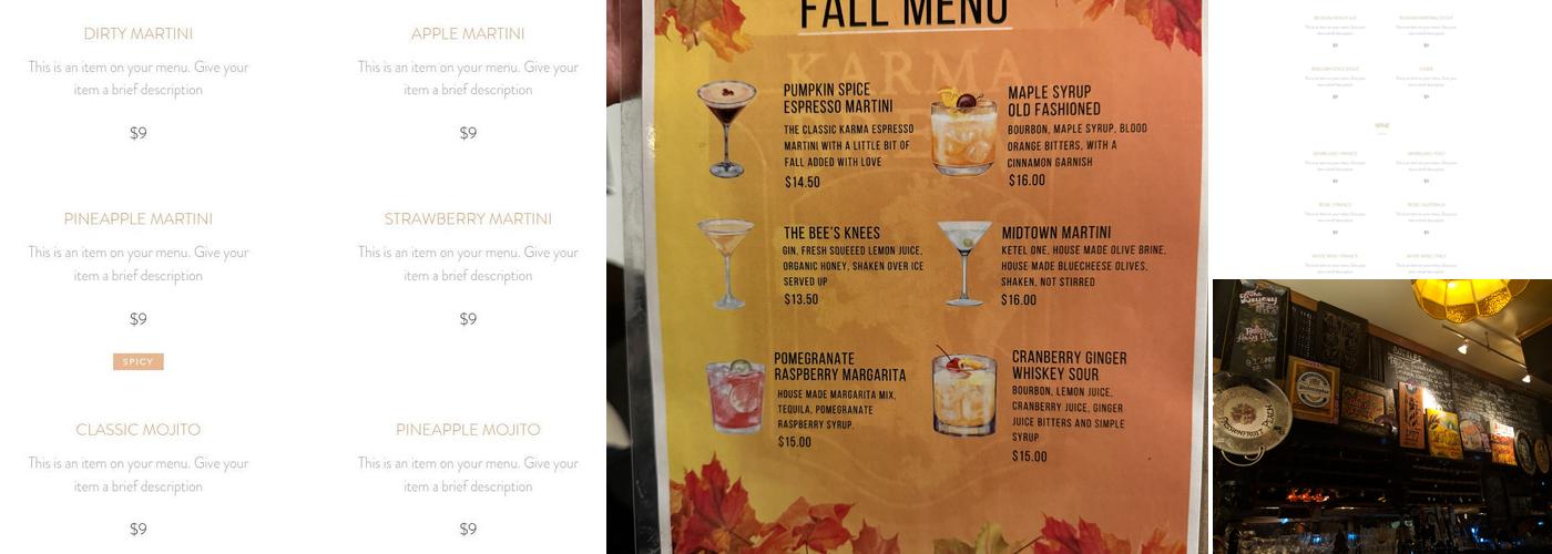 Karma Brew Menu