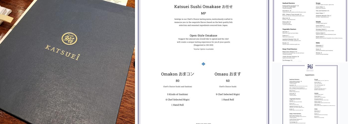 Sushi Katsuei Menu