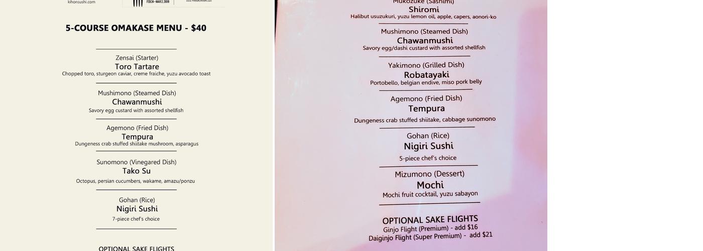 Kihon Menu