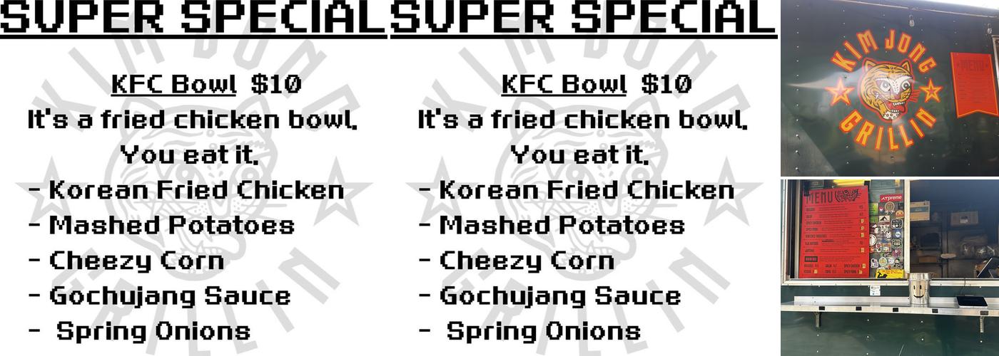 Kim Jong Grillin Menu