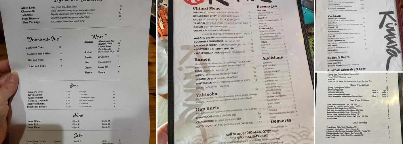 Kimura Menu
