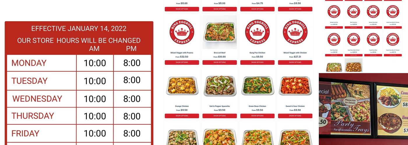 King Eggroll Express - San Jose Menu