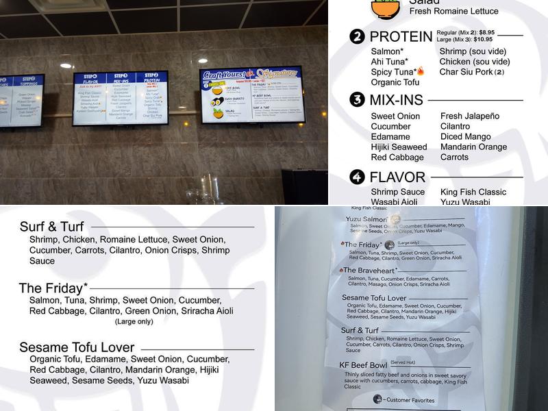 King Fish Poke Menu
