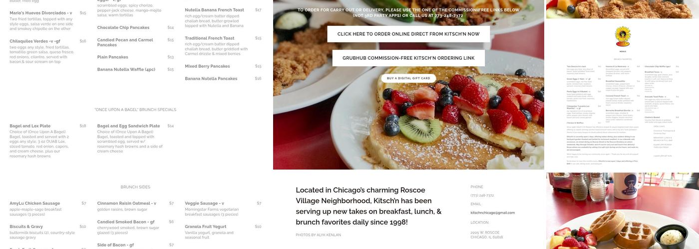 Kitsch'n on Roscoe Menu