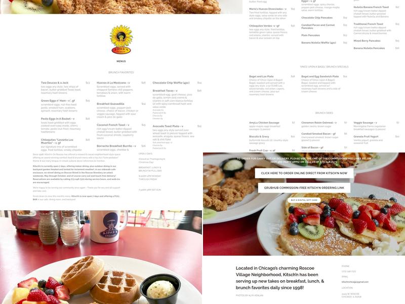 Kitsch'n on Roscoe Menu