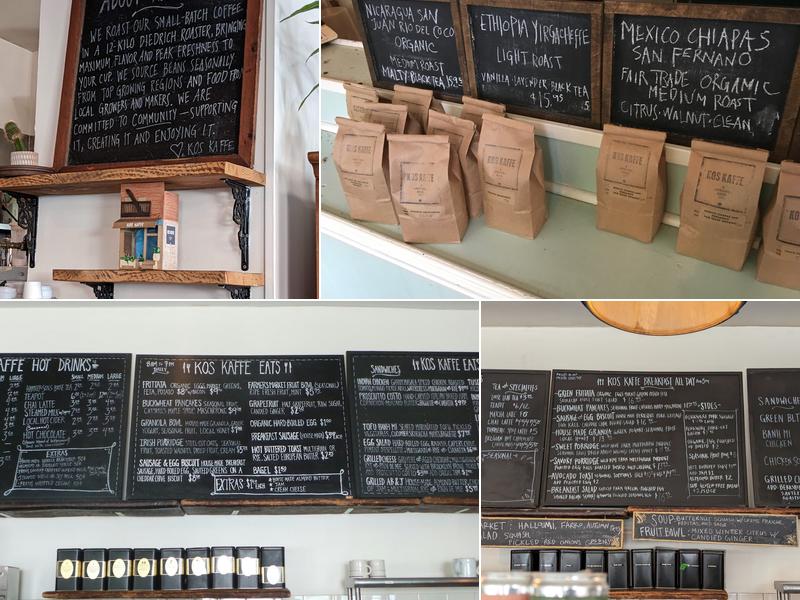 Kos Kaffe Menu