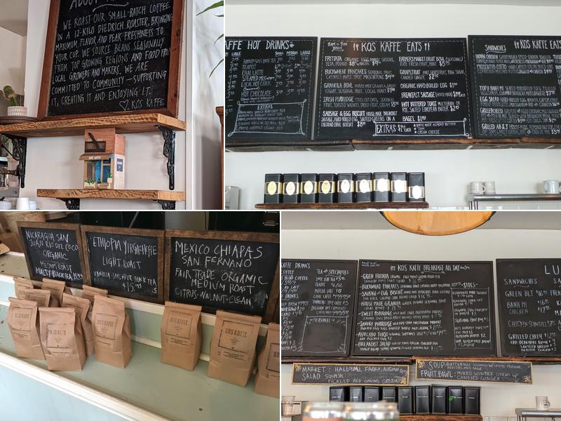 Kos Kaffe Menu