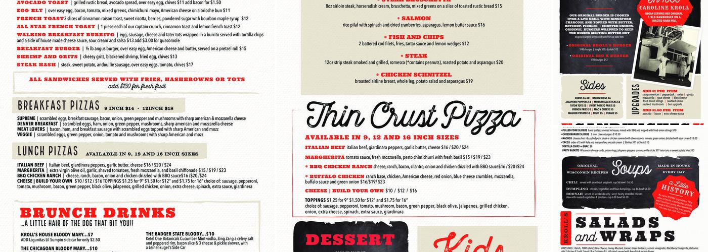 Kroll's South Loop Menu