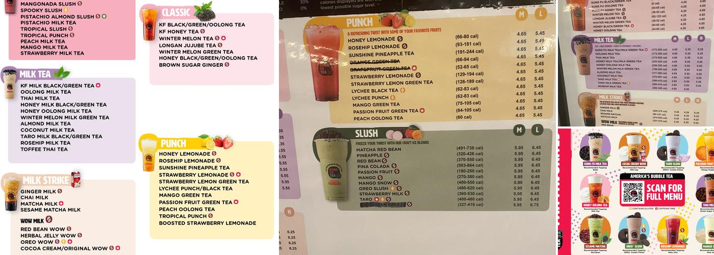 Kung Fu Tea Menu