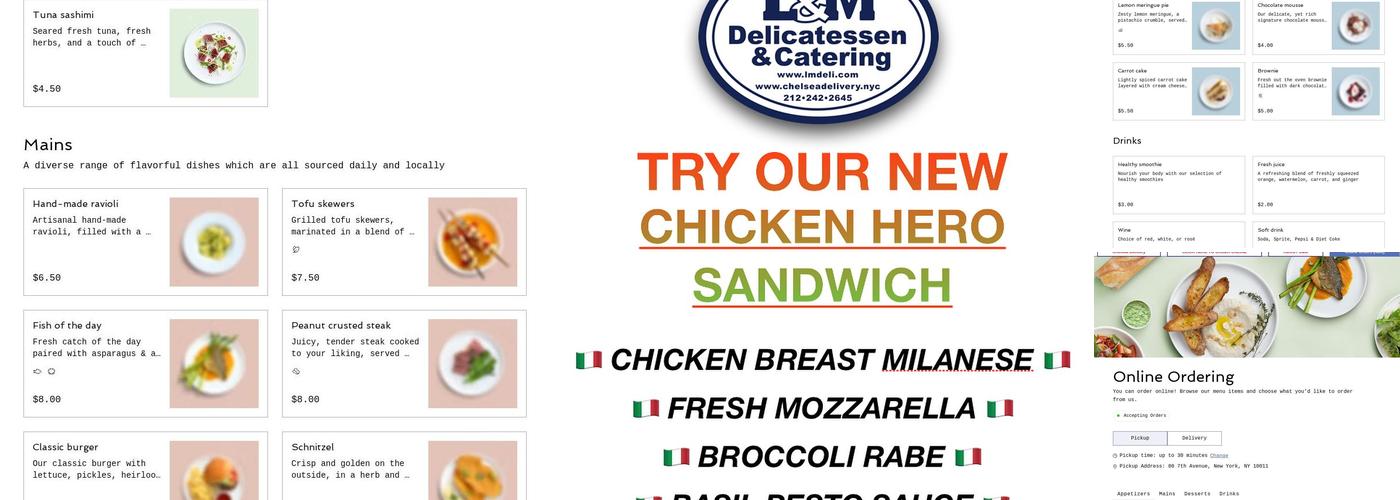 L&M Delicatessen and Catering Menu