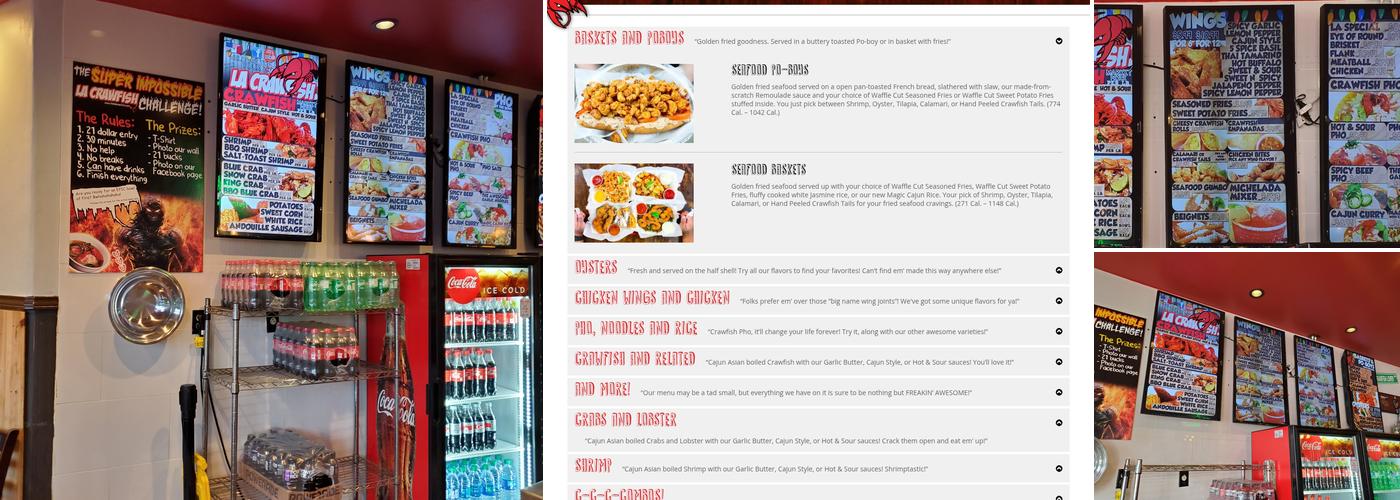 LA Crawfish Menu