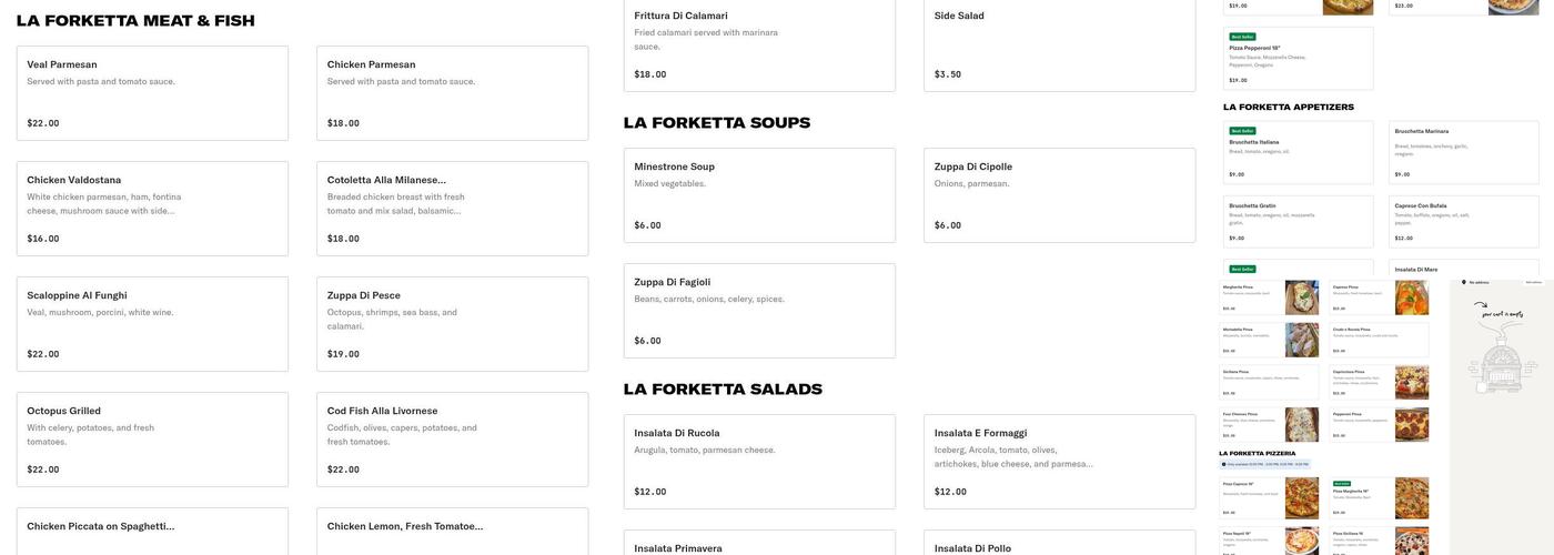 La Forketta Menu