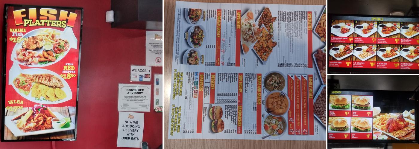 La Granja Menu