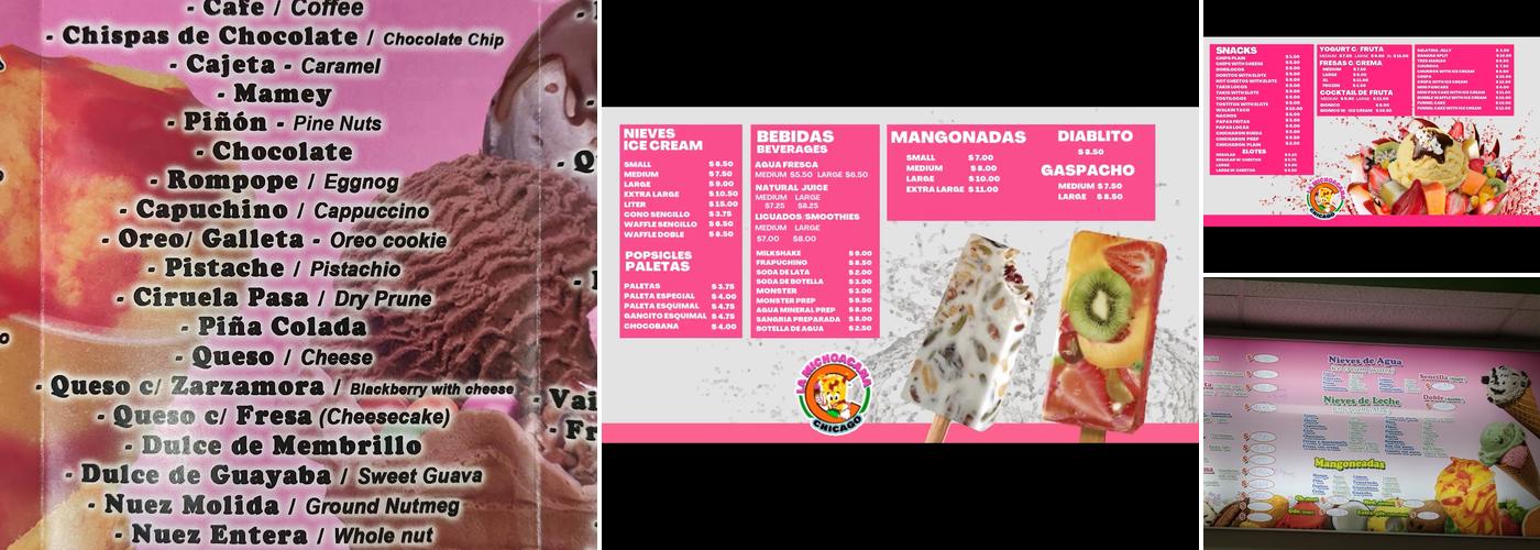 La Michoacana Chicago Menu