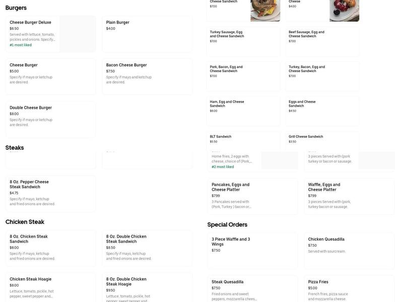 LA MOLE MINI MARKET Menu