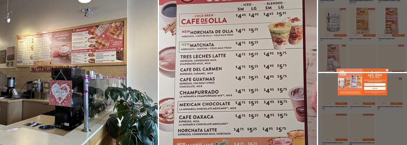 La Monarca Bakery & Cafe Menu