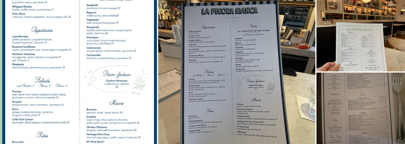 La Pecora Bianca Midtown Menu