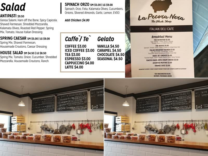 La Pecora Nera Detroit Menu