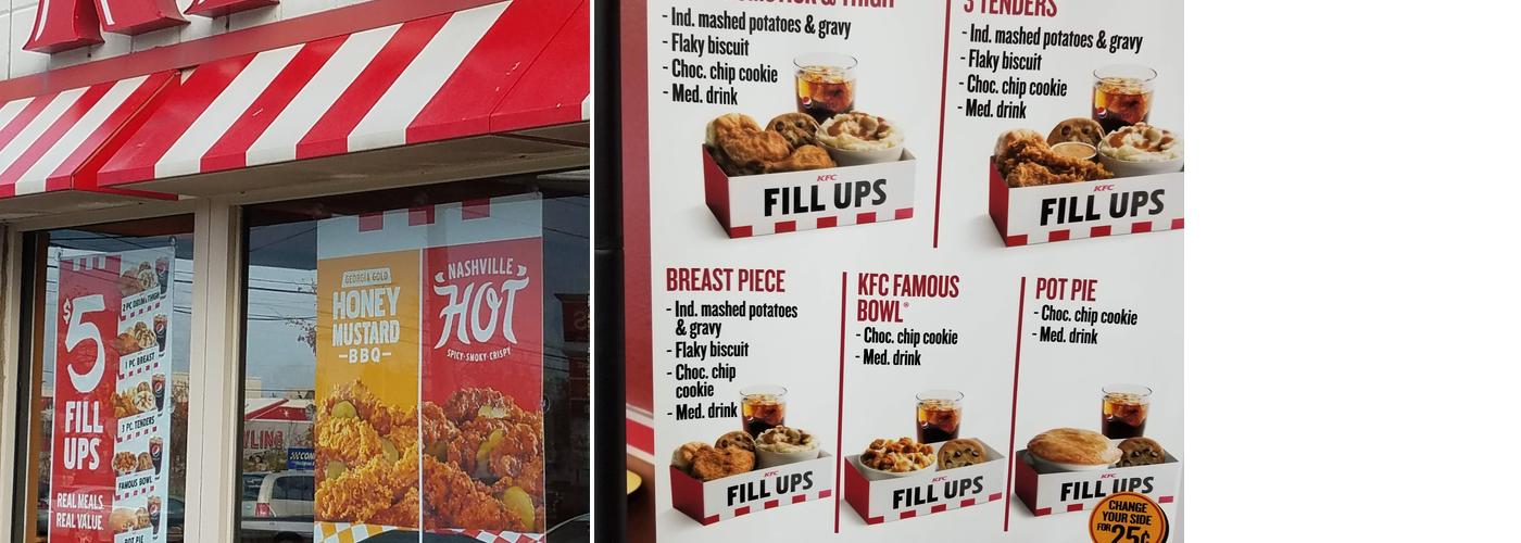 KFC Menu
