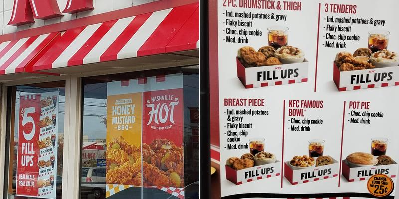 KFC Menu