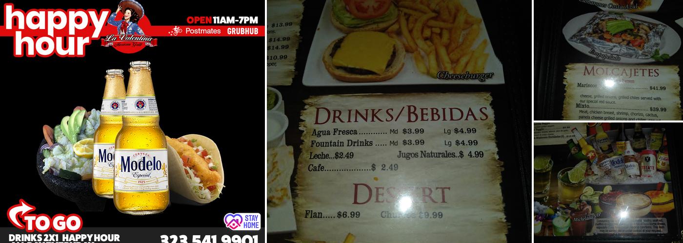 La Valentina Mexican Grill Menu