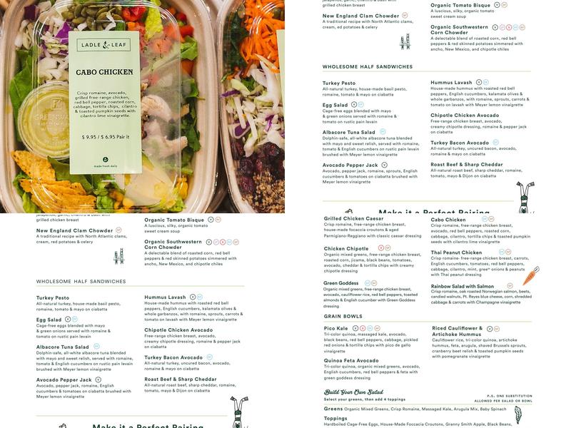 Ladle & Leaf Menu