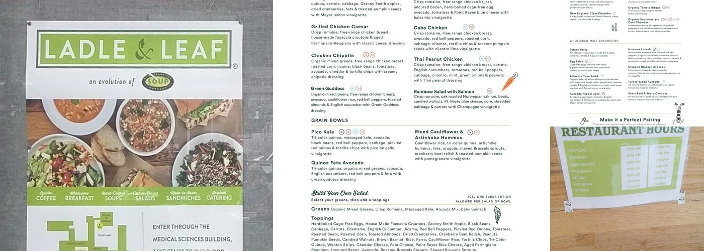 Ladle & Leaf Menu