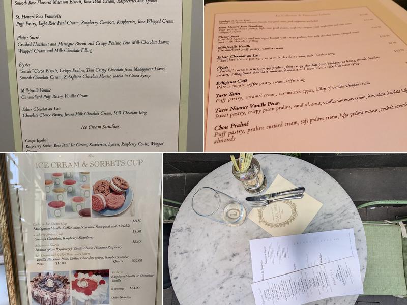 Ladurée Menu