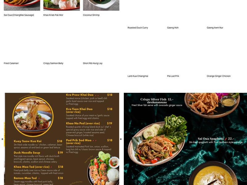 Lan Larb Chiang Mai Menu