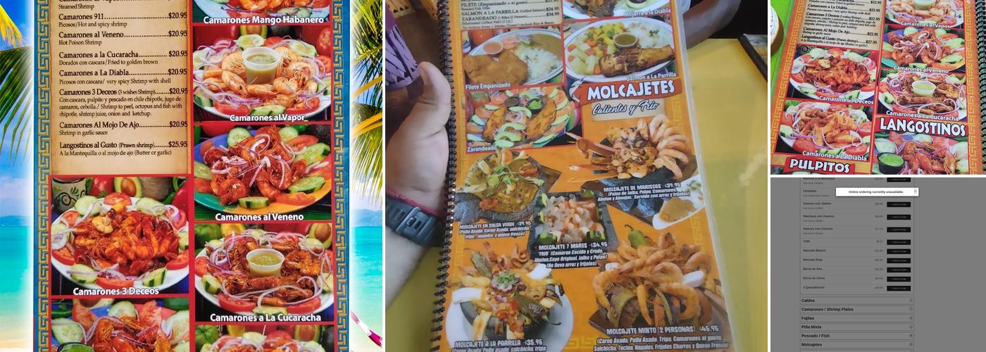 MARISCOS LAS ISLITAS Menu
