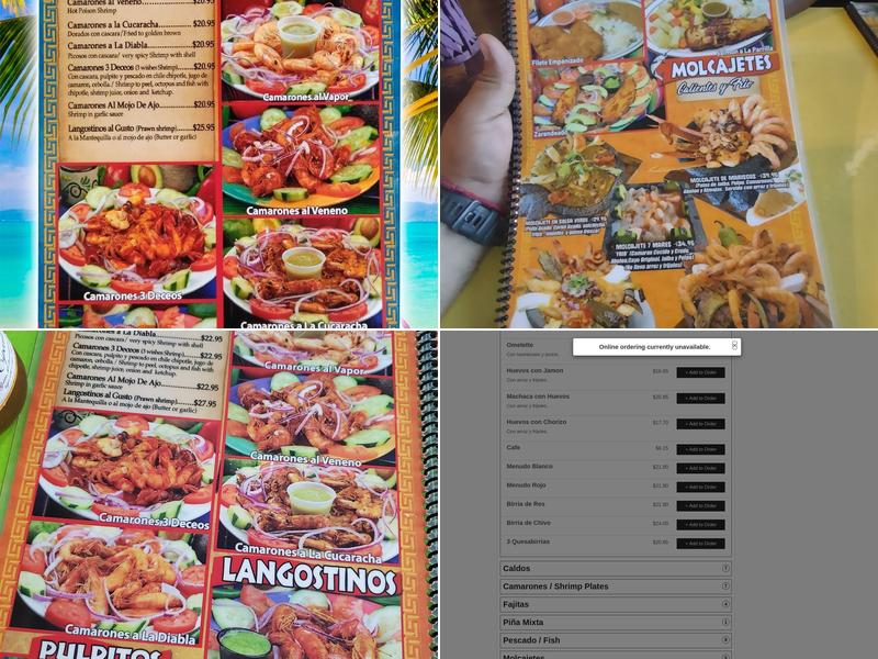 MARISCOS LAS ISLITAS Menu